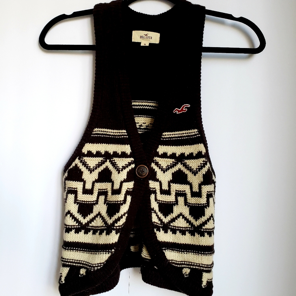 Hollister Sweater Vest Rabbit Hair Blend